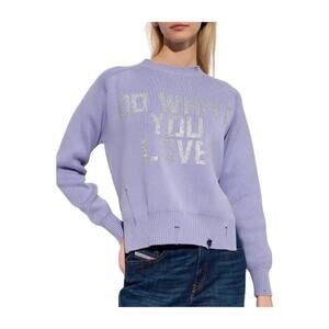 Golden Goose Do What You Love Cotton Crewneck Distressed Sweater Size XS